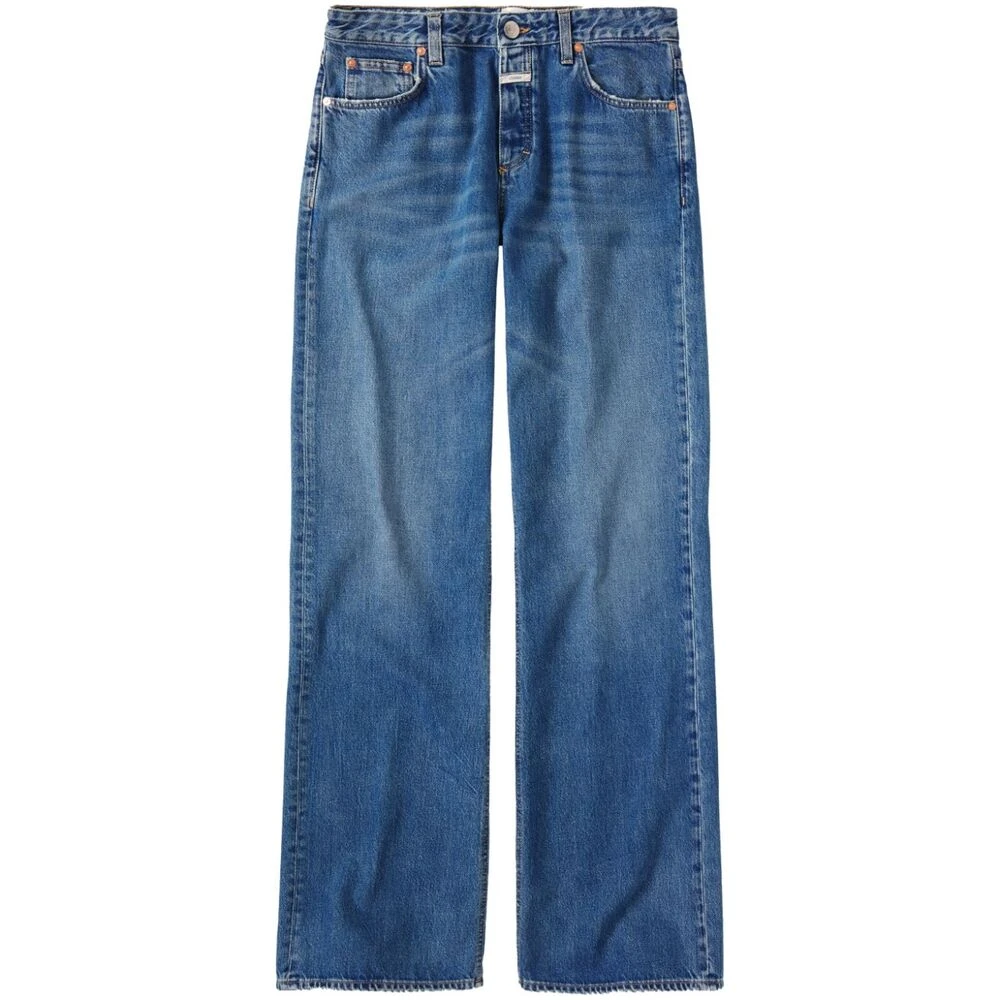 Closed Blå Denim Wide Leg Jeans Blue, Dam