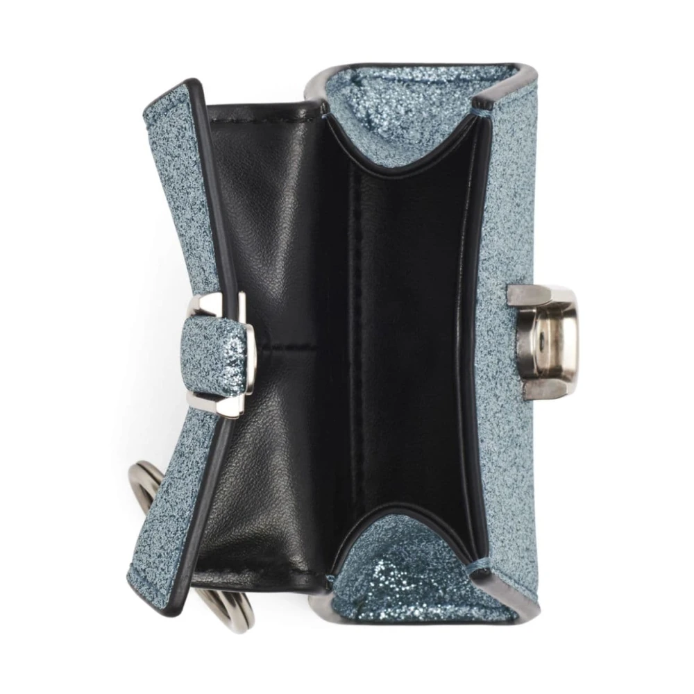 Marc Jacobs Metallic Blauw Leren Glittertas Gray Dames
