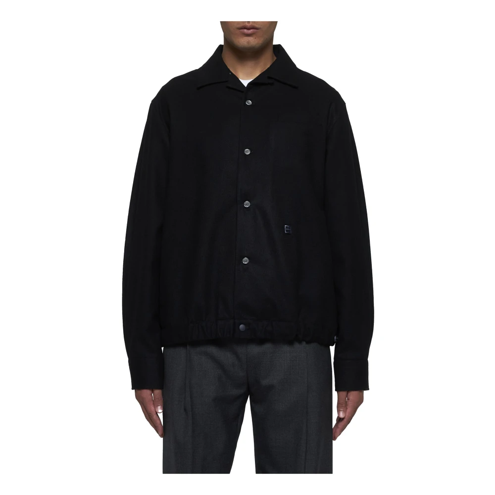 Givenchy Overshirt van wol met 4G-detail Black Heren