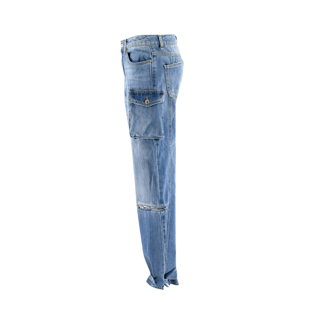 Ermanno Scervino Cargo Pocket Loose-fit Jeans Blue Dames