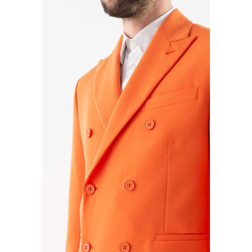 Corsinelabedoli Dubbelrijig pak Abito Orange Heren