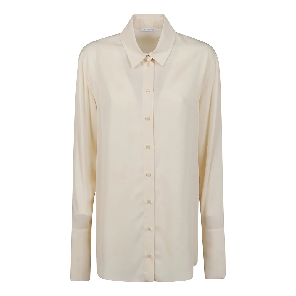 PATRIZIA PEPE Klassieke Witte Blouse White Dames