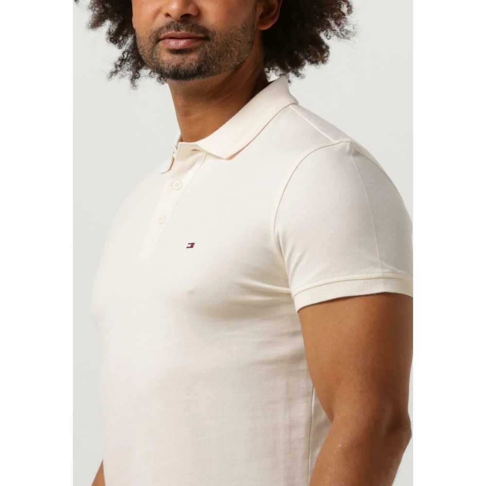 Tommy Hilfiger Heren Polo T-shirts Slim Fit Polo Beige Heren