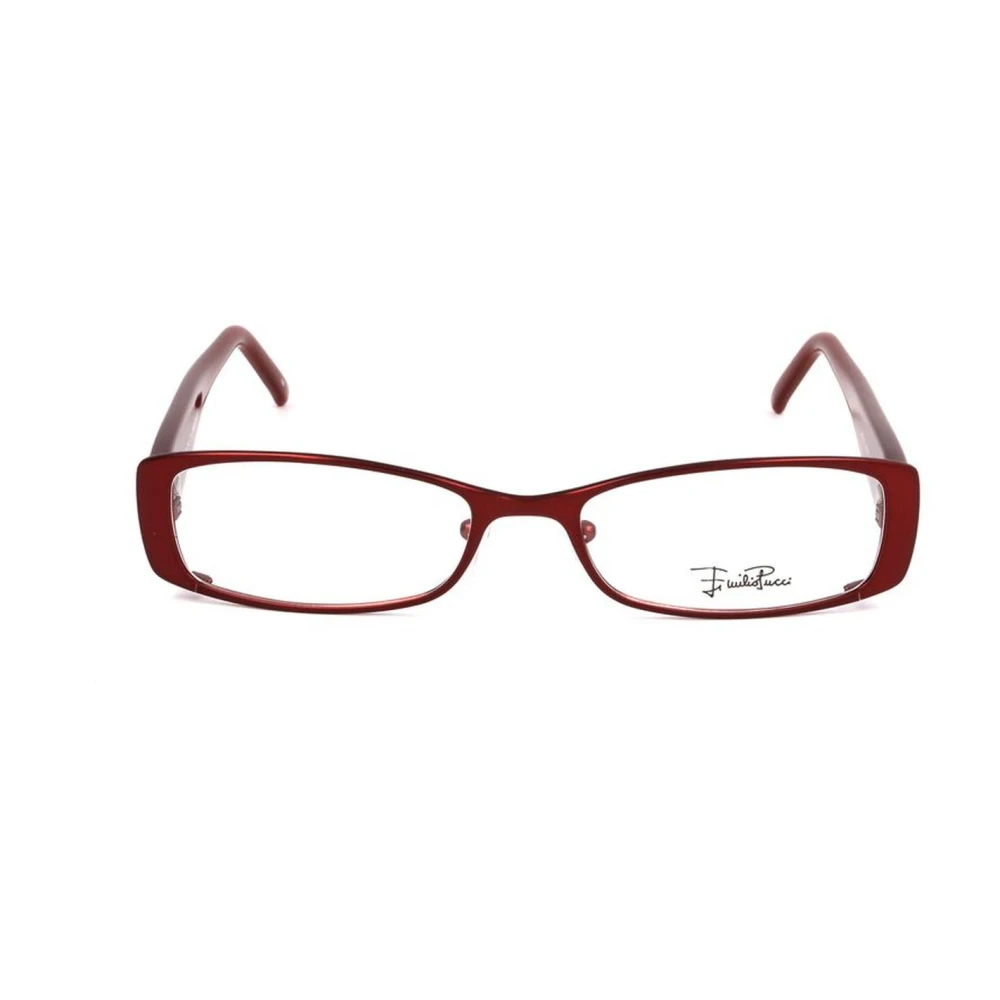 EMILIO PUCCI Luxe Ruby Metalen Frame Bril Red Dames