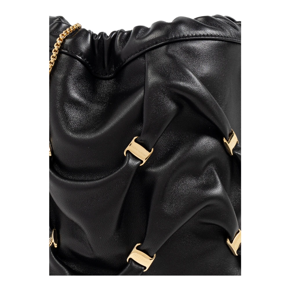 Salvatore Ferragamo Emmer schoudertas Black Dames