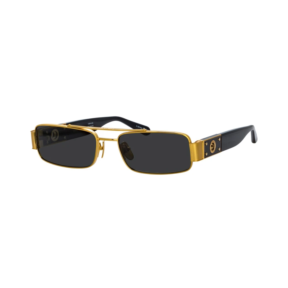 Linda Farrow Yellow Sunglasses, Female, 57 Mm, Lfl1470 C1 Sun Sunglasses