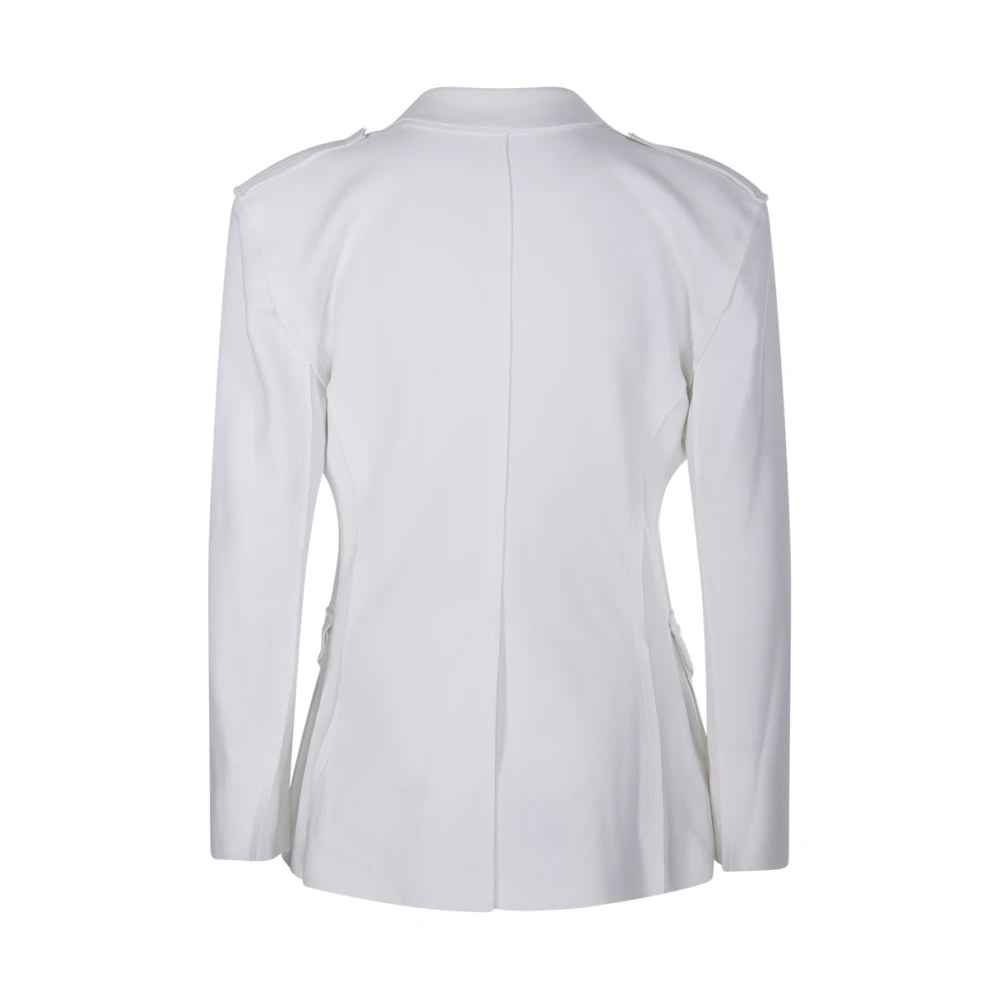 Norma Kamali Sneeuwwitte Cargo Jas White Dames