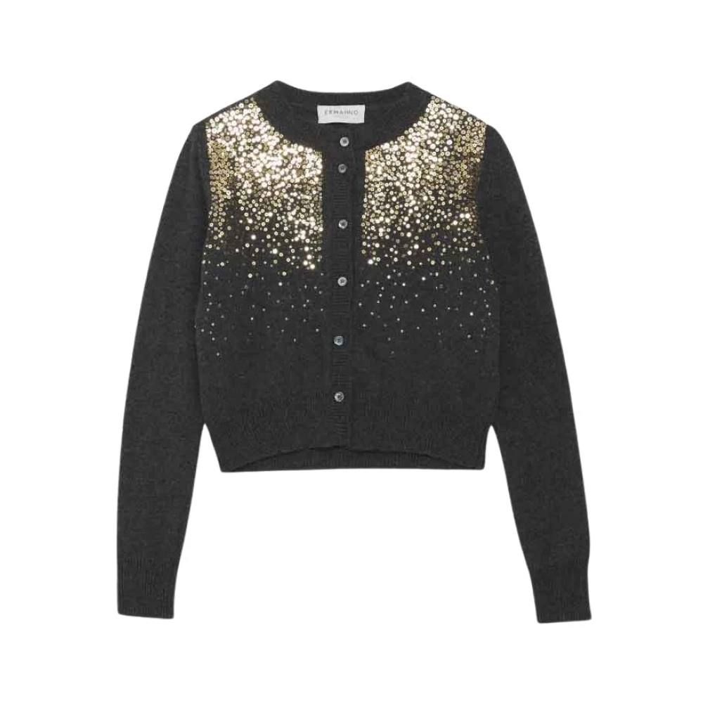 Ermanno Scervino Antraciet Cardigan voor Vrouwen Multicolor Dames