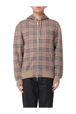 sweat-a-capuche-marron-a-fermeture-eclair