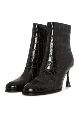 Svart stiletto ankelboot