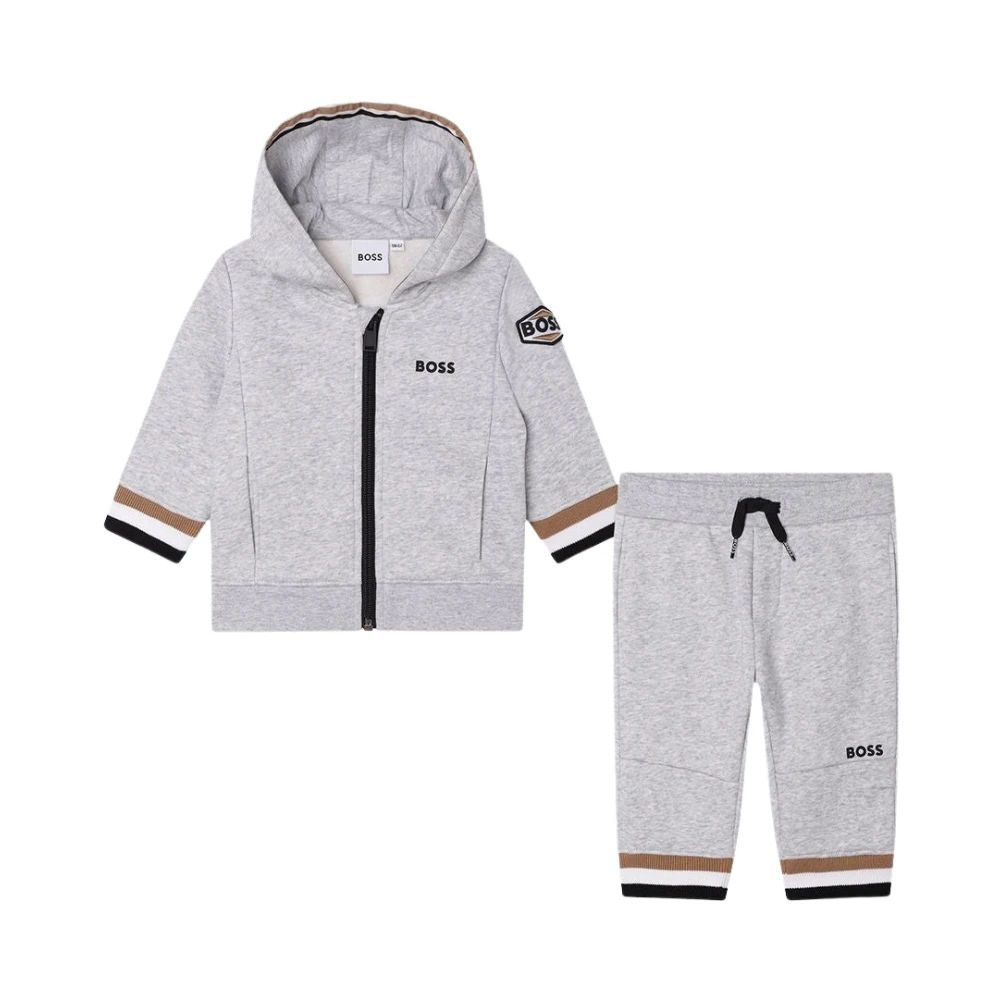 Hugo Boss Sportig Sweatshirt och Joggingbyxor Set Gray, Pojke