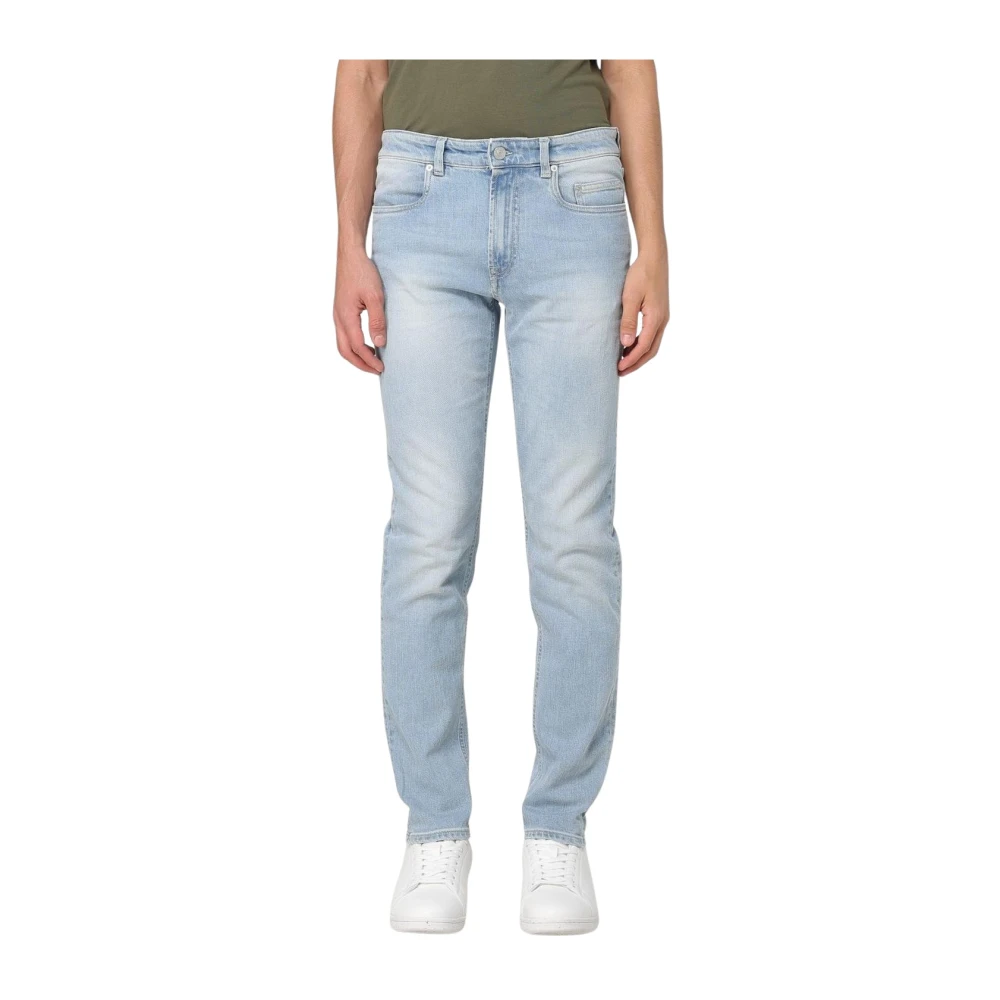 Siviglia Men's Blue Slim Fit Jeans, W36, Edgy Light Wash Jeans
