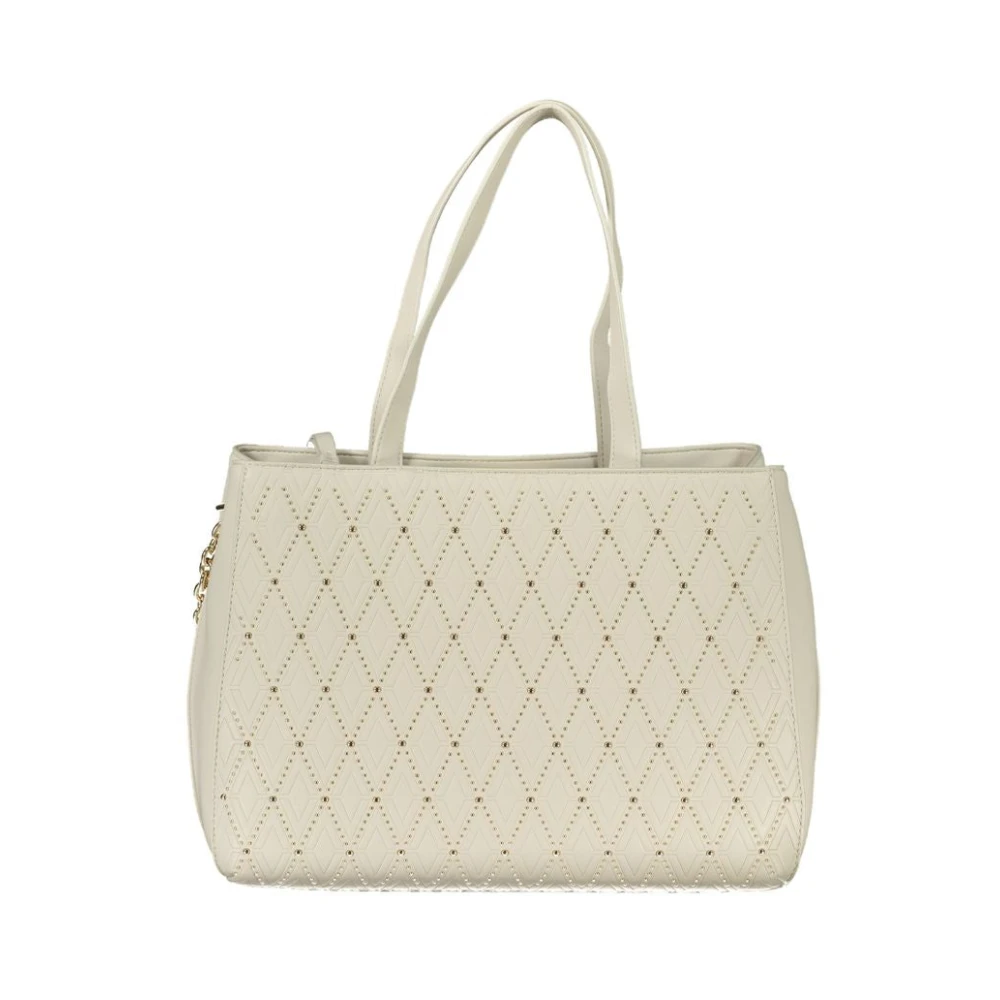 Valentino By Mario Valentino Women's White Handbag With Chain Shoulder Strap