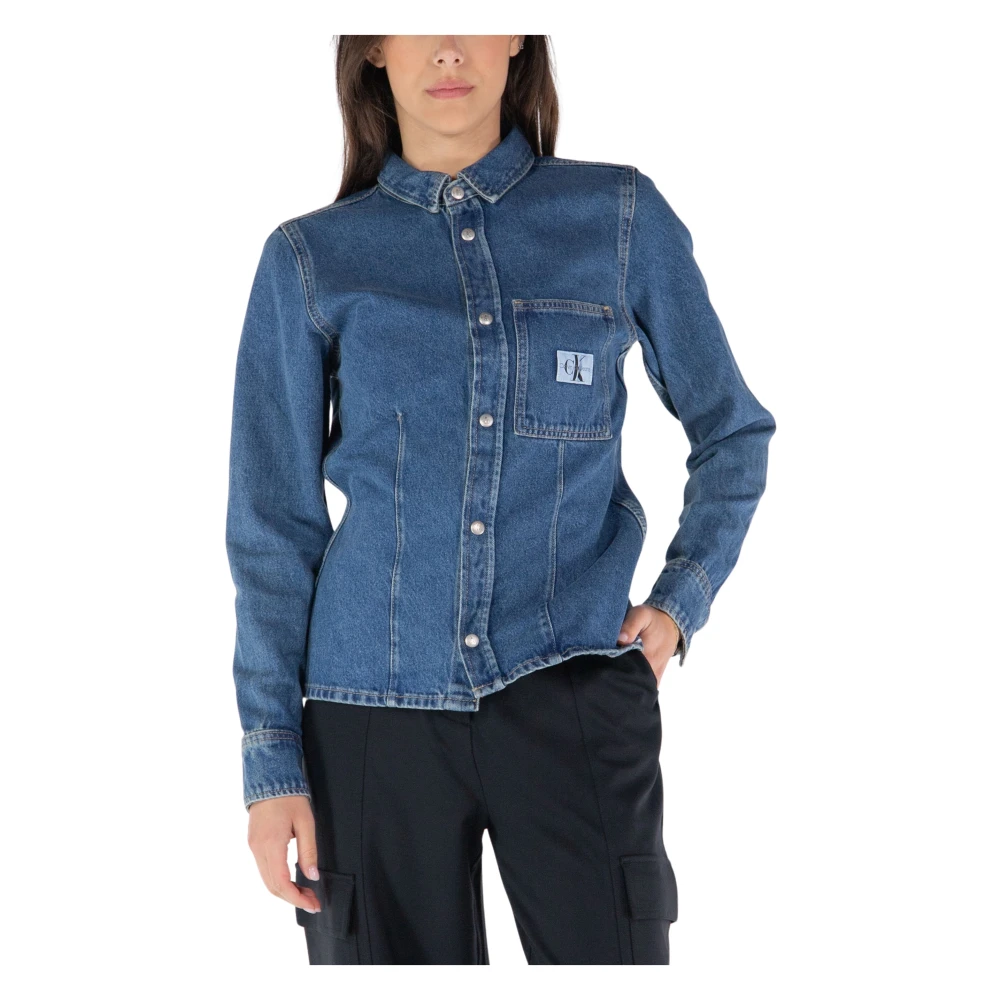 Calvin Klein Jeans Denim Overhemd Blue Dames