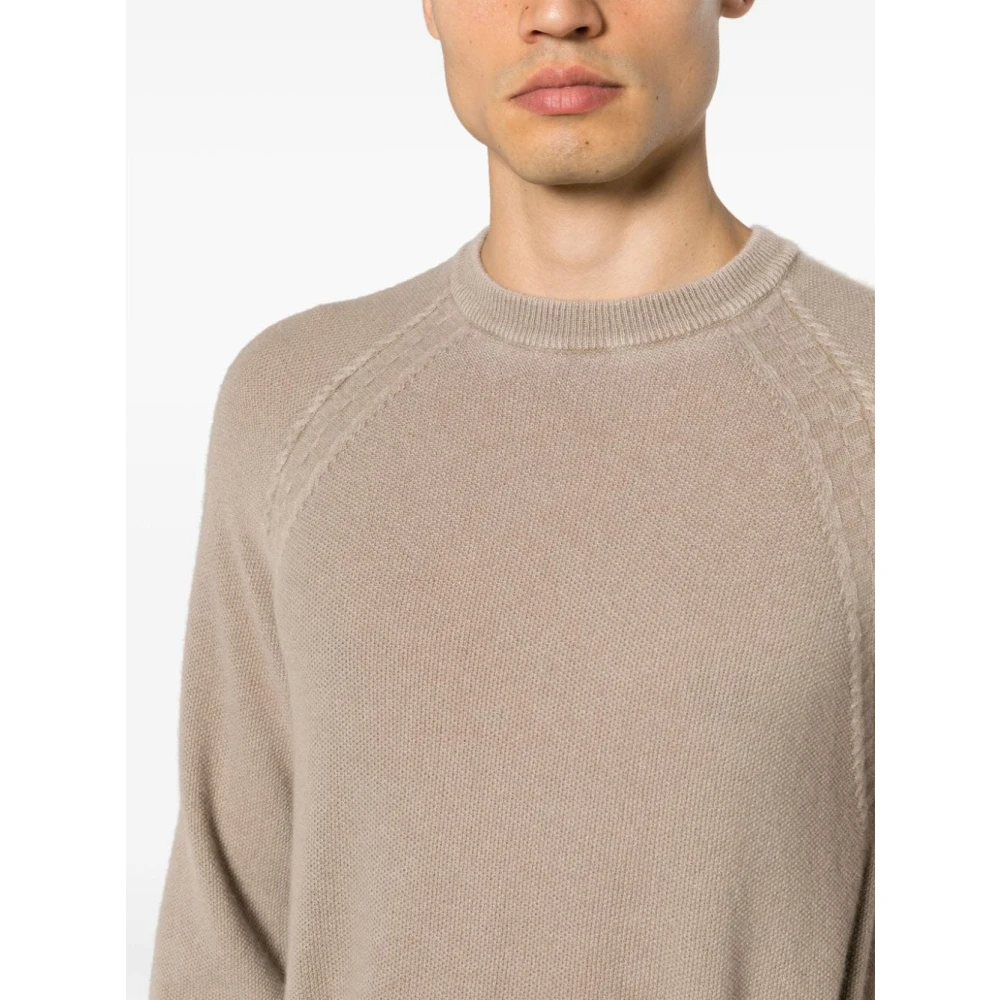 Jacob Cohën Beige Kasjmier Gebreide Trui Beige Heren