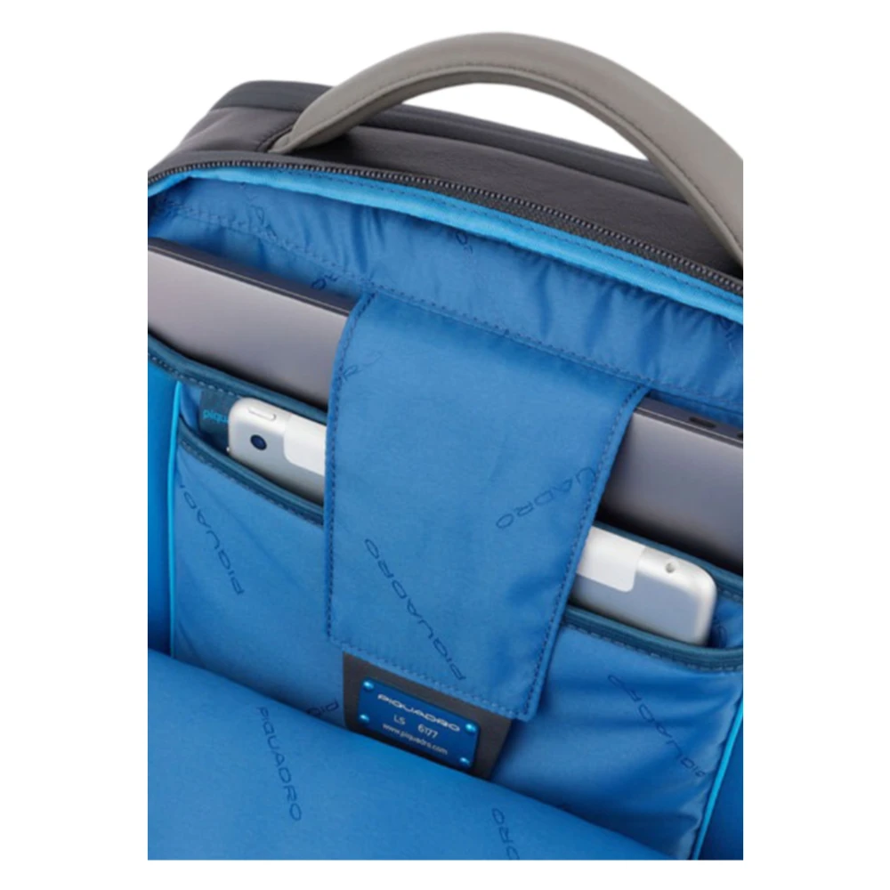 Piquadro Grijze rugzak met anti-diefstal functies Gray Unisex