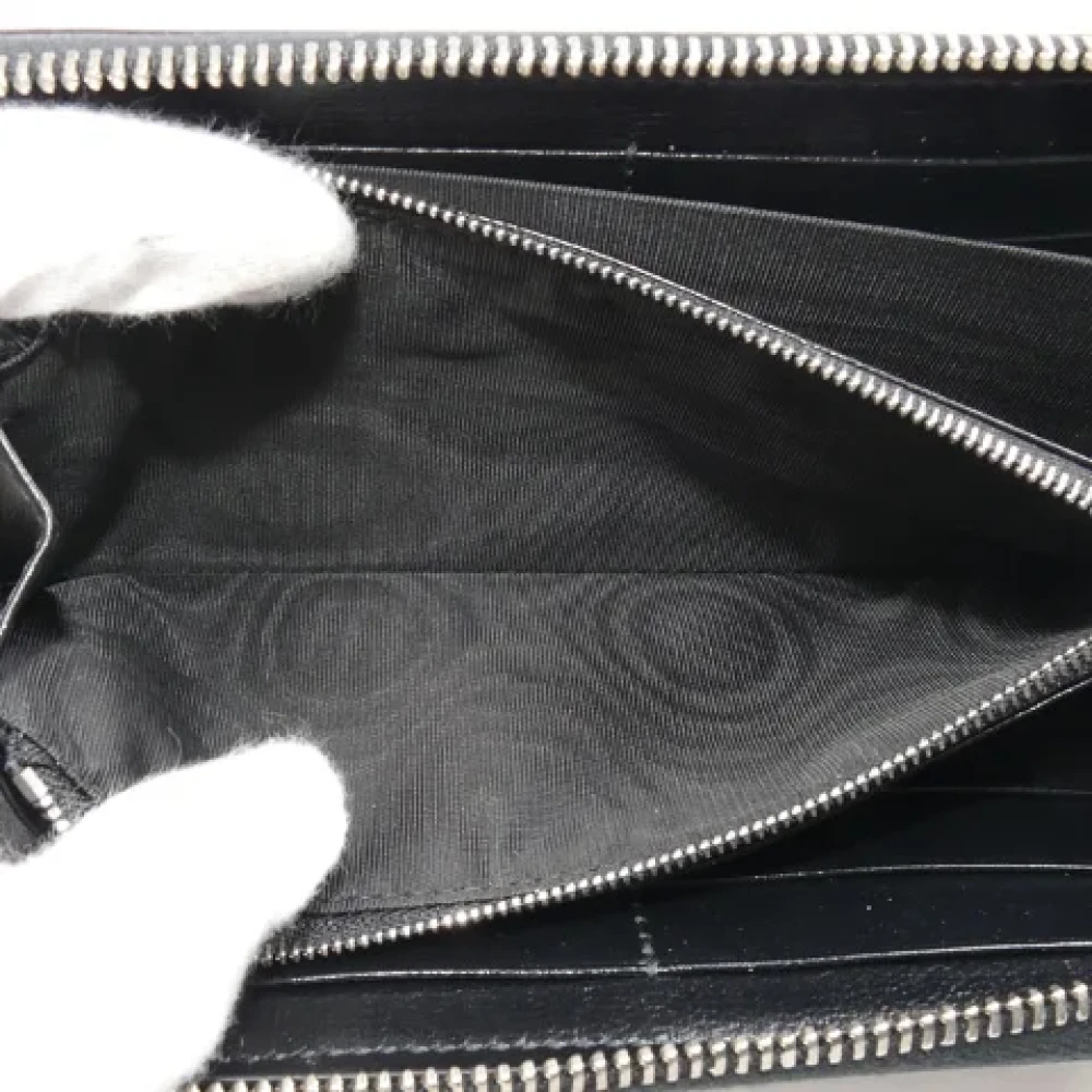 Gucci Vintage Pre-owned Fabric wallets Black Heren