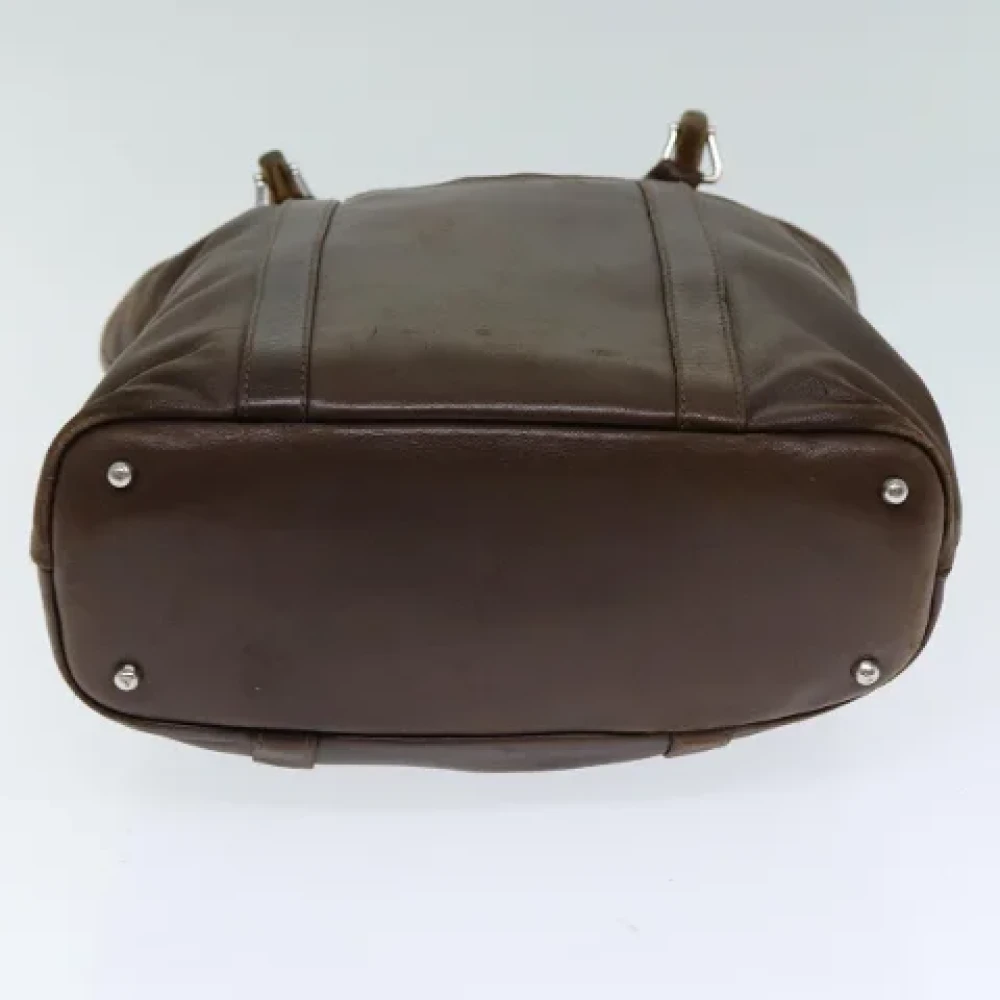 Gucci Vintage Pre-owned Leather handbags Brown Dames