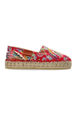 Tryckta espadriller i bomull