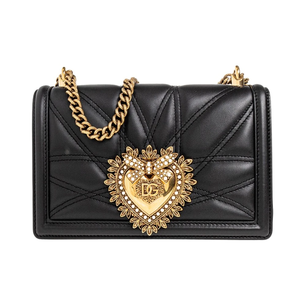 Dolce & Gabbana Medium Devotion Bag Black Dames