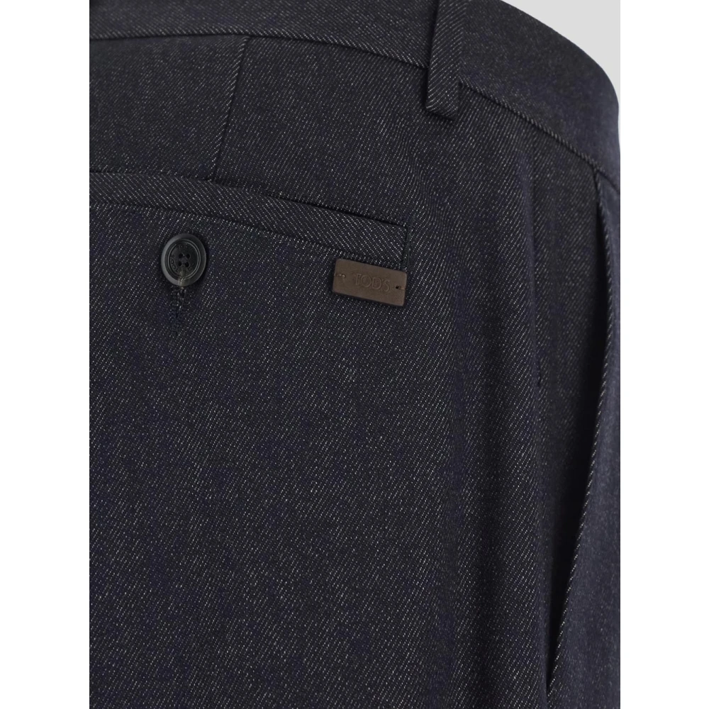 TOD'S Wollen Broek Blue Heren