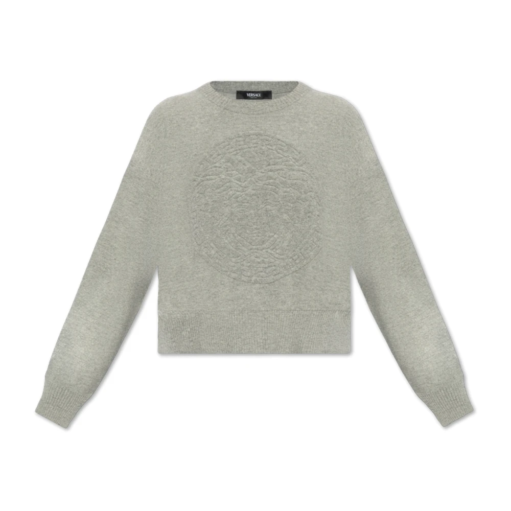 Versace Trui met Medusa-hoofd Gray Dames