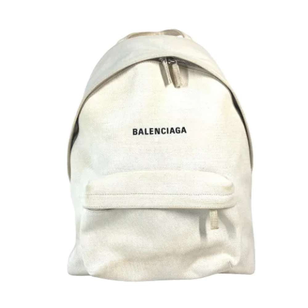 Balenciaga Vintage Pre-owned Canvas backpacks Beige Dames