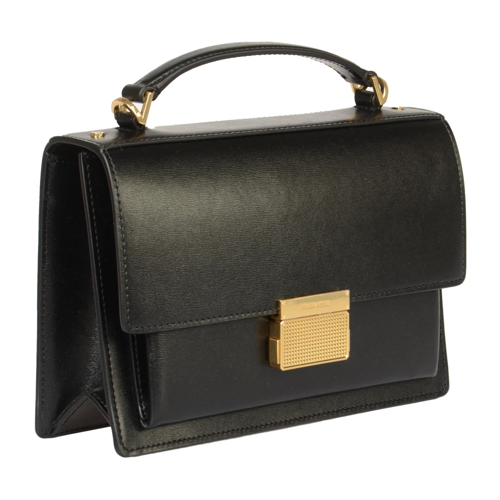Golden Goose Zwarte Venezia Palmellato Leren Tas Black Dames