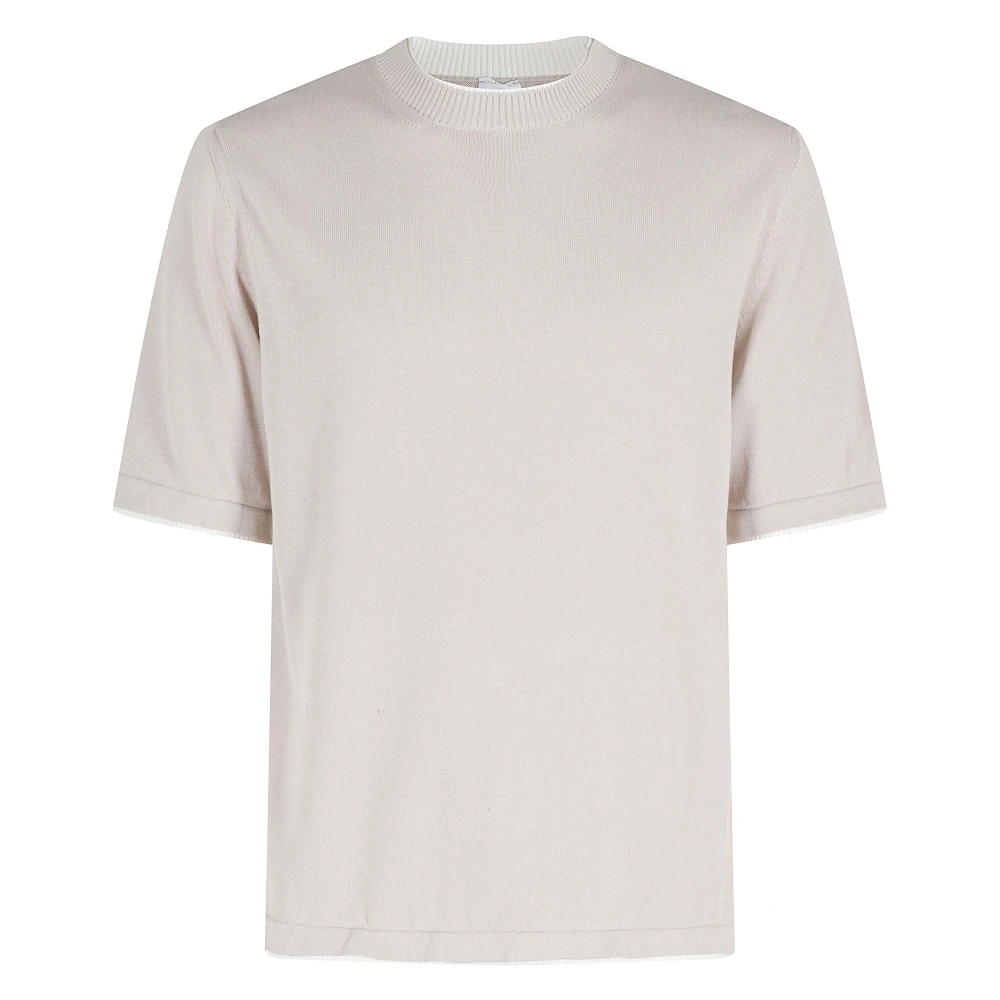 Eleventy Men's Beige Maglia Girocollo Mezza Manica - T-Shirts - S - Tops