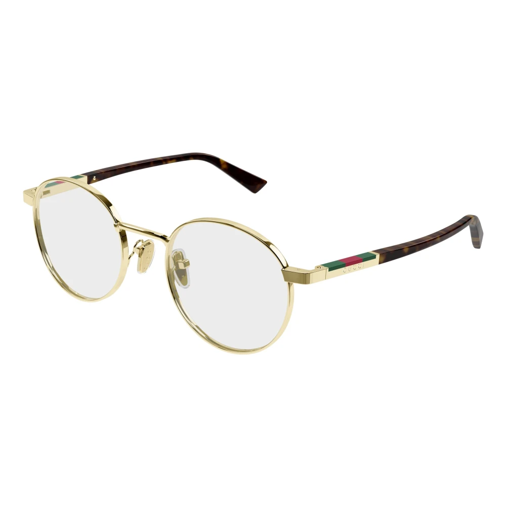 Gucci Men's Yellow Glasses, 51 Mm, Specialized Fit Round Optical Frame