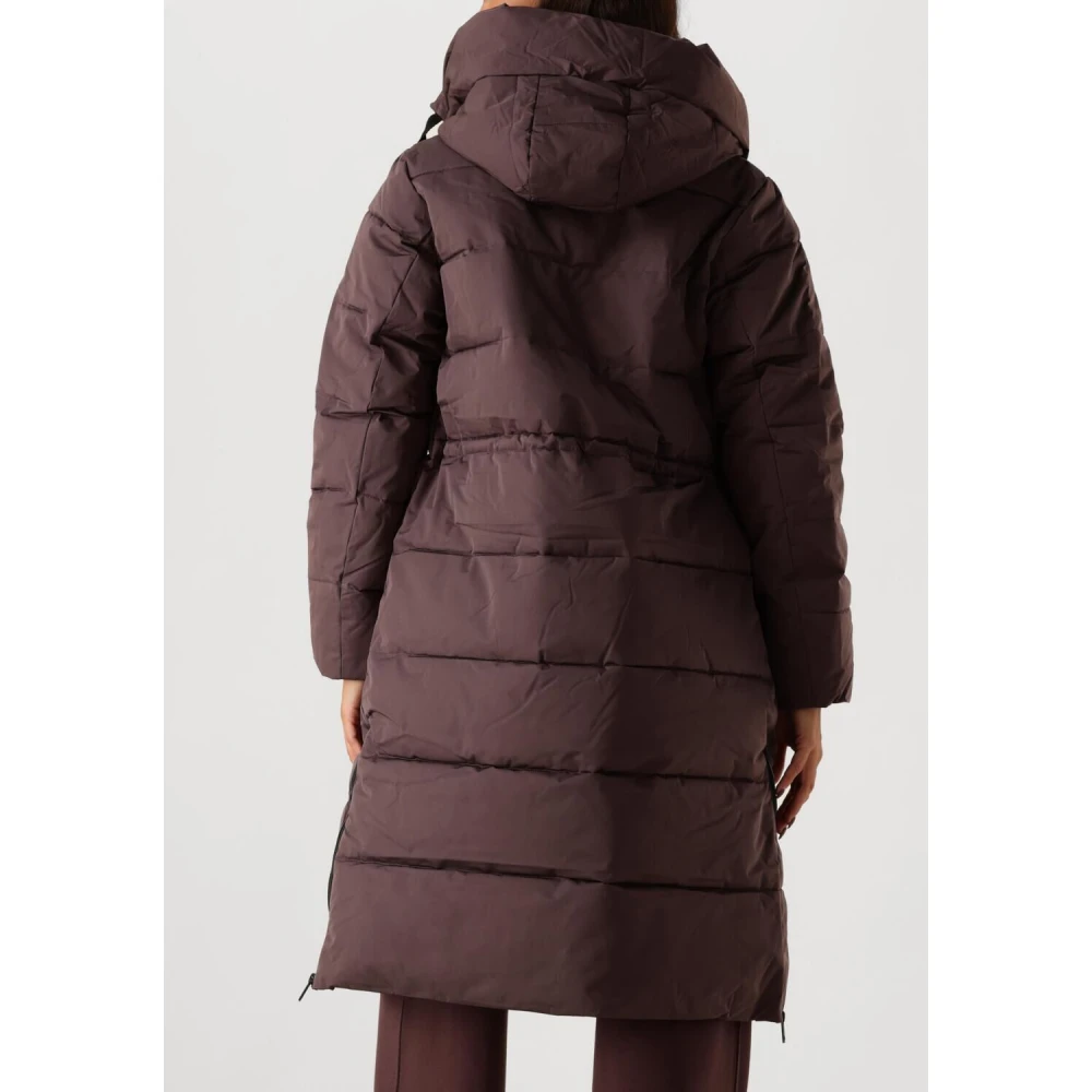 moss copenhagen Paarse Gewatteerde Ritssluiting Jas voor Vrouwen Purple Dames