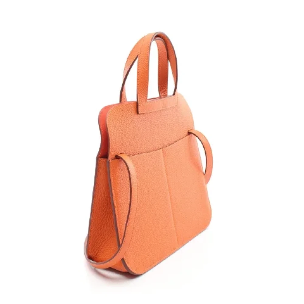 Hermès Vintage Pre-owned Leather handbags Orange Dames