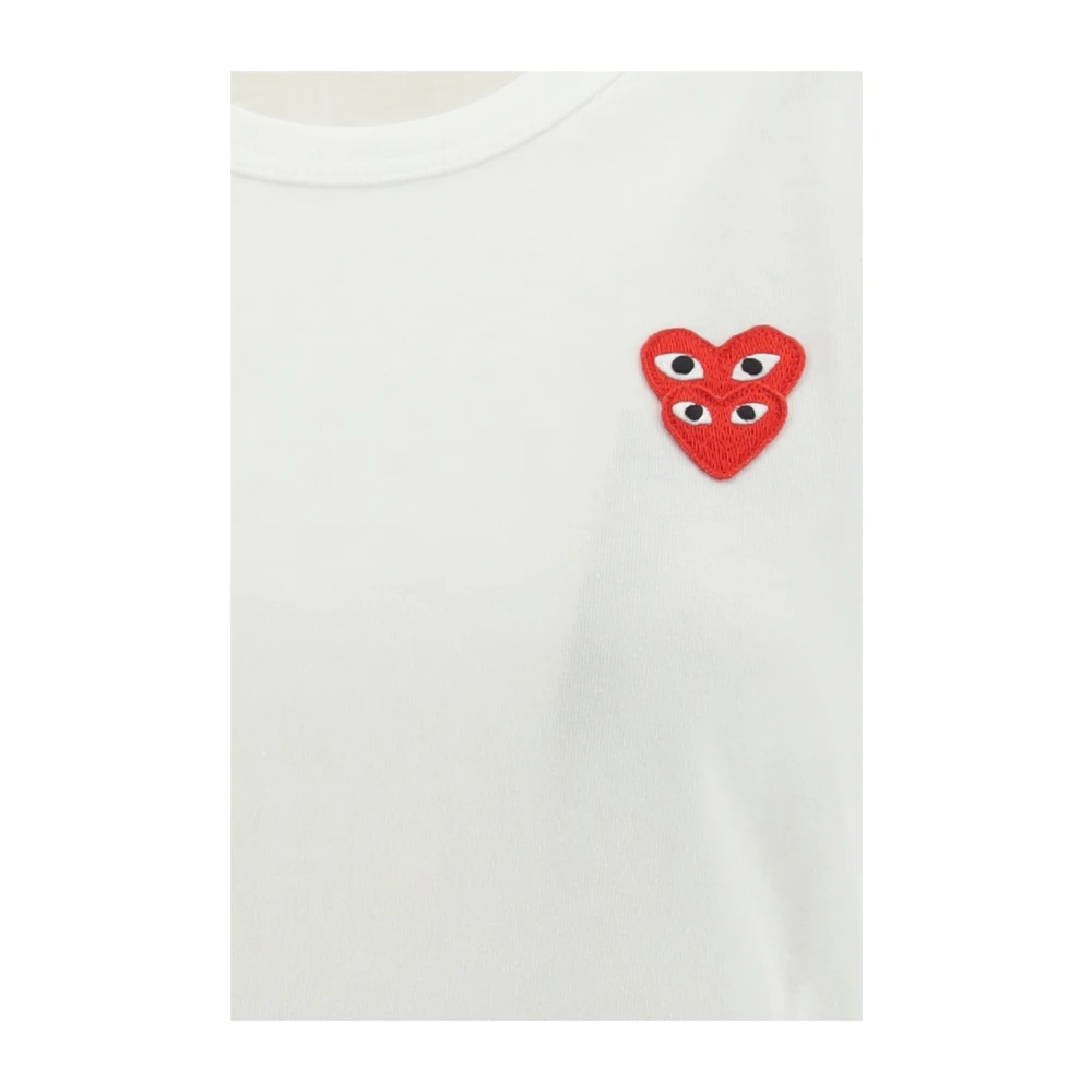 Comme des Garçons Play Dames T-Shirt L W IN White Dames