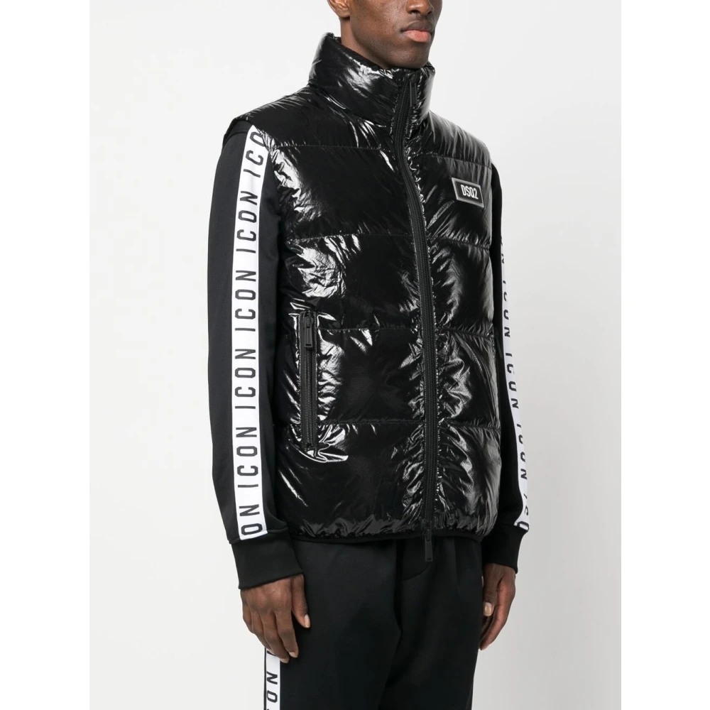 Dsquared2 Zwarte Gilet Vest voor Mannen Black Heren
