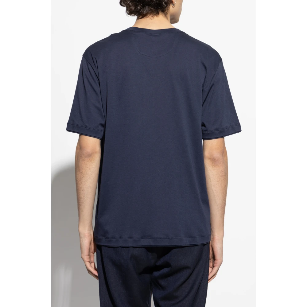Eleventy Ronde hals T-shirt Blue Heren