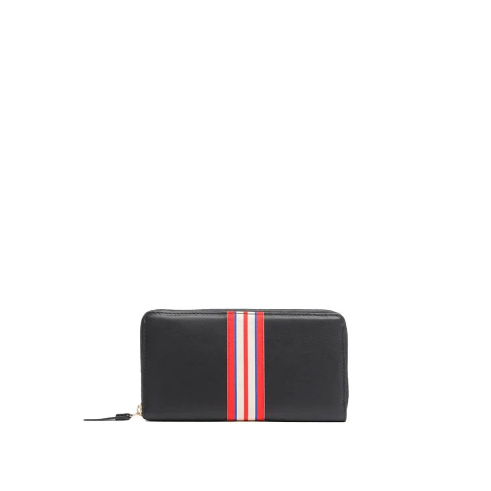 Ines De La Fressange Paris Le Parisien zwart leren portemonnee Black Dames