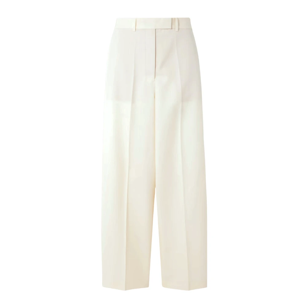 Róhe Wijde Pijp Wollen Broek Off-White Dames