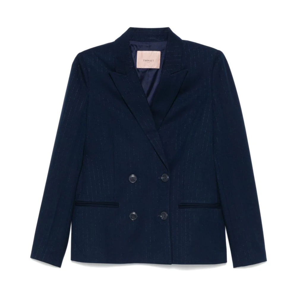 Twinset Blauwe Outerwear Jas Chic Stijl Blue Dames