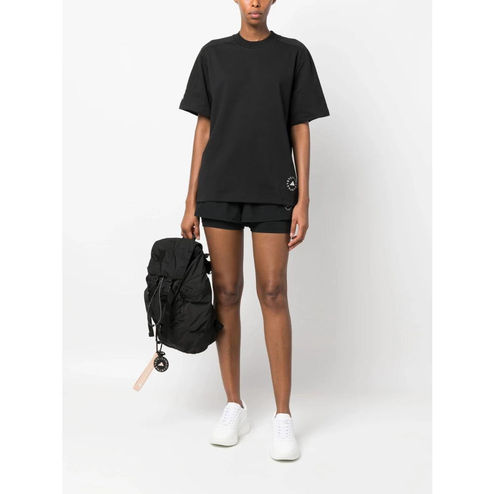 adidas by stella mccartney Logo T-shirt Black Dames