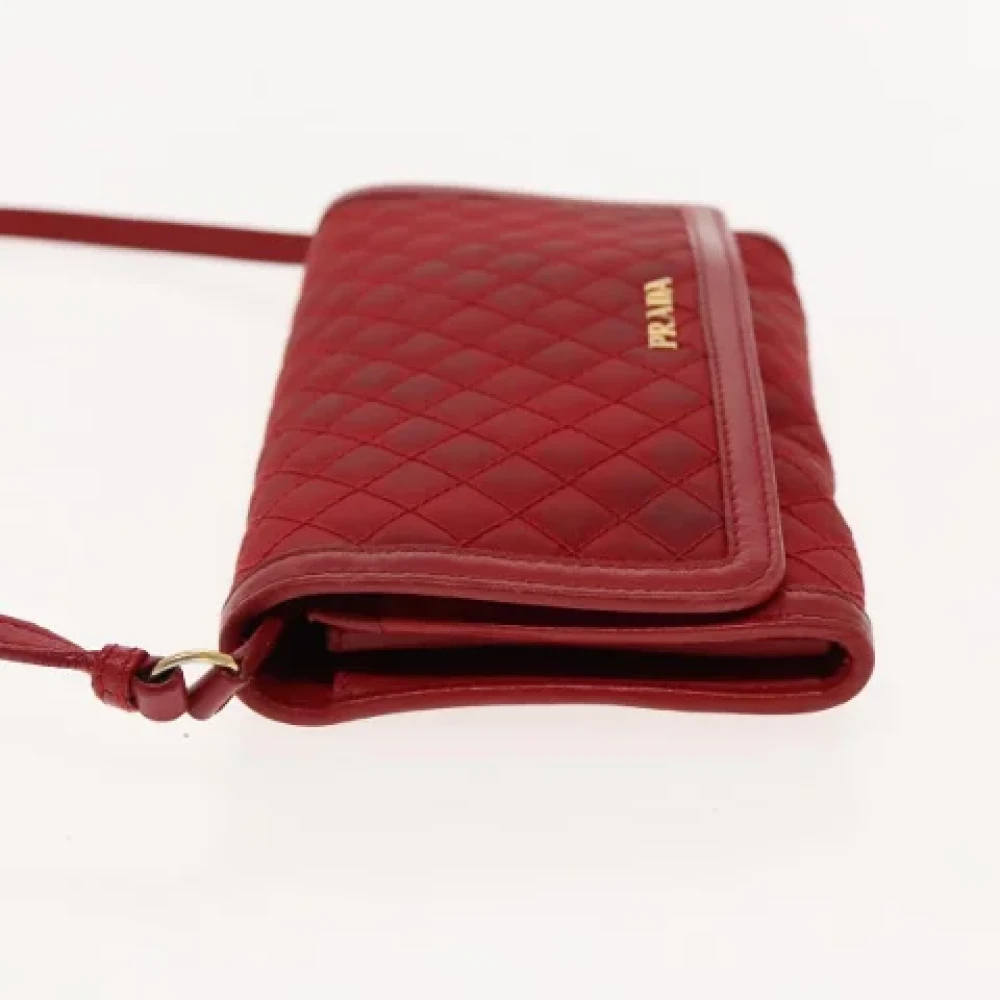 Prada Vintage Pre-owned Nylon prada-bags Red Dames