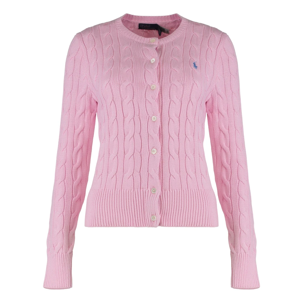 Polo Ralph Lauren Rosa Cable-Knit Bomullskofta