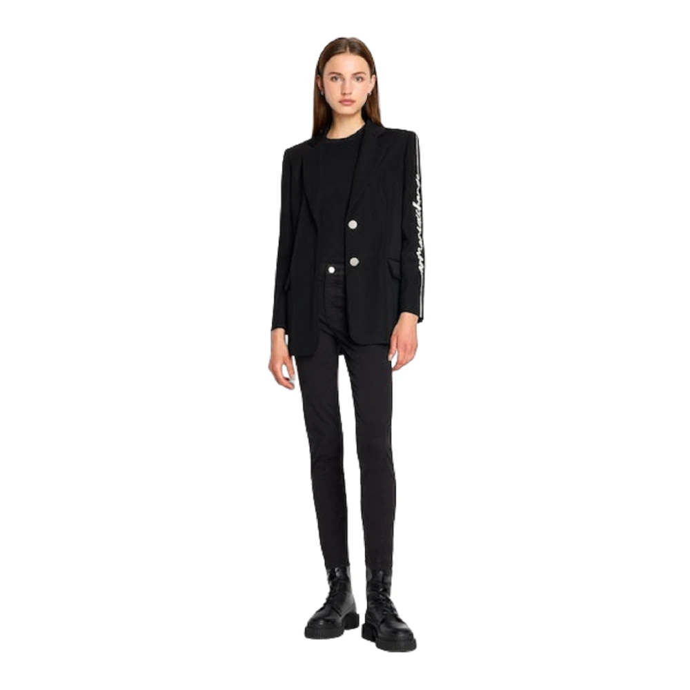Armani Exchange Zwarte Damesbroek Stijlvolle Pasvorm Black Dames