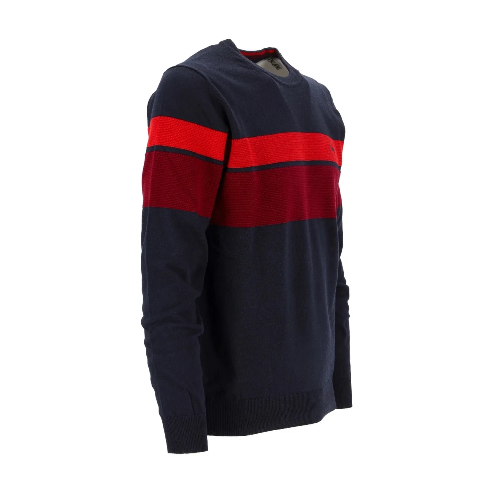 Harmont & Blaine Blauwe Trui met Horizontale Strepen Blue Heren