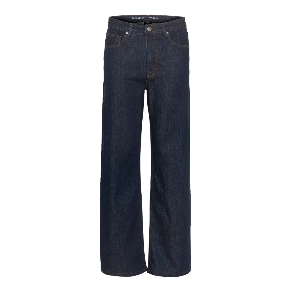 My Essential Wardrobe Women's Blue High Wide Y Dark Jeans - Wide Jeans - W27 L34 - Jeans