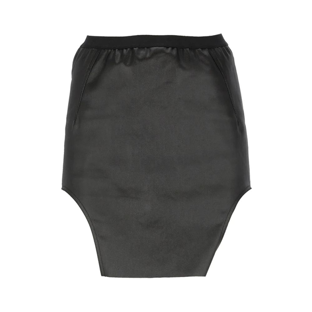 Rick Owens Zwarte katoenen rok met elastische taille Black Dames