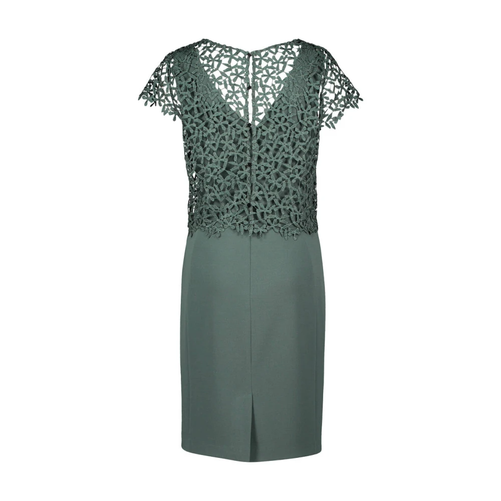 Vera Mont Korte Mouw Jurk Green Dames