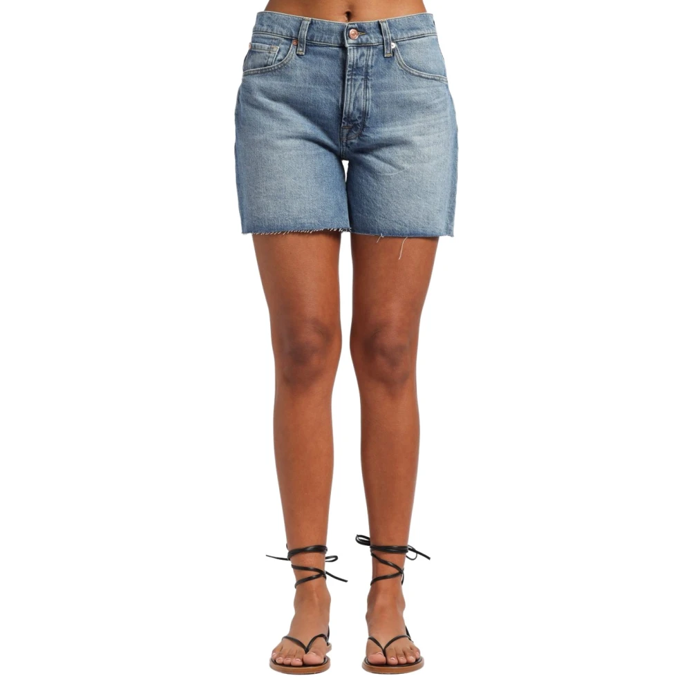7 For All Mankind Jeans shorts dames Blue Dames