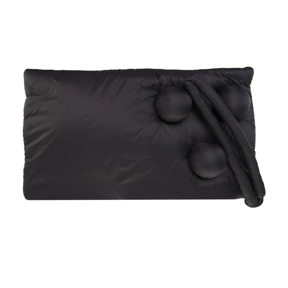 La Milanesa Gouden Floriana Clutch Tas Rits Sluiting Black Dames