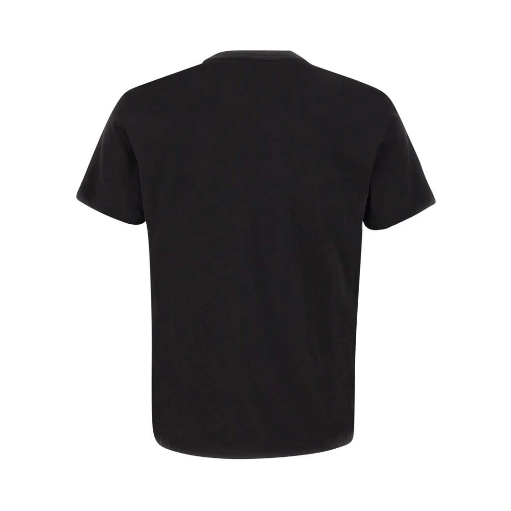 Emporio Armani EA7 Heren Zwart Katoenen T-Shirt met 3D Logo Black Heren