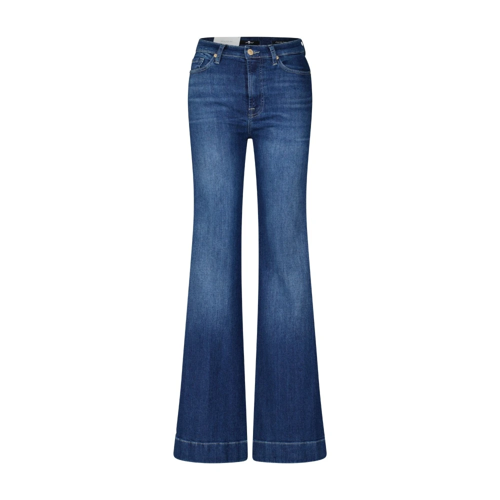 7 For All Mankind Jeans Flare: Denim blauw Blue Dames